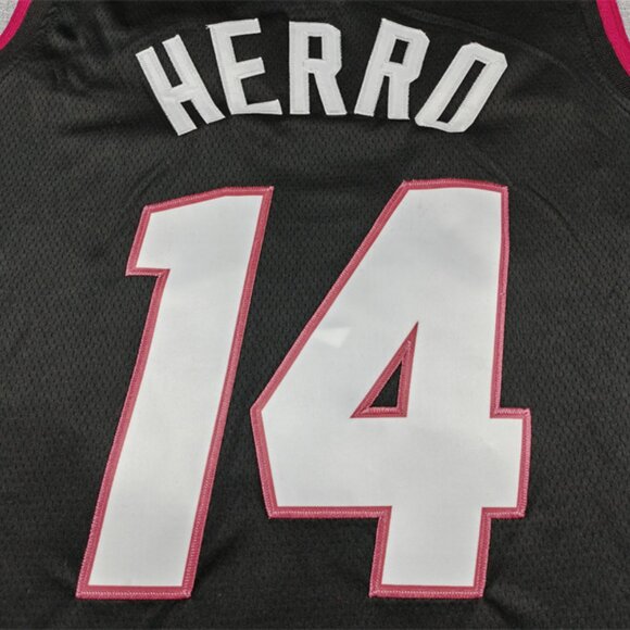 Adult Mens Tyler Herro Black Stitched Jersey - Picture 2 of 4